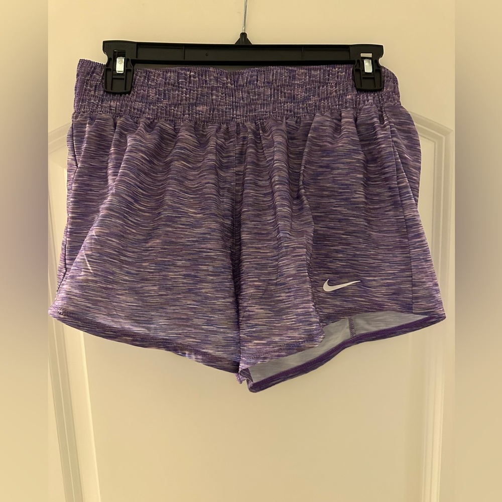 Nike Dri-FIT Lined Heathered Purple Running Shorts